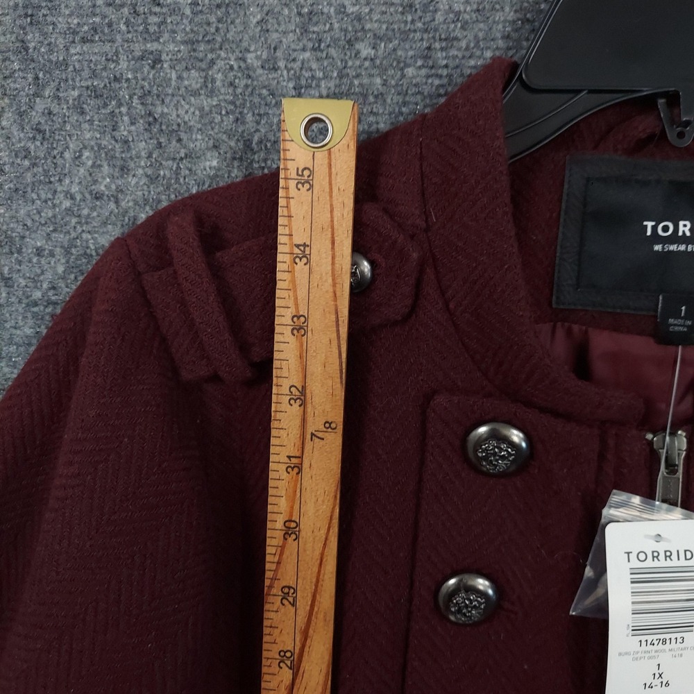 torrid Burgundy Military-Style Trench Coat - Picture 9 of 11